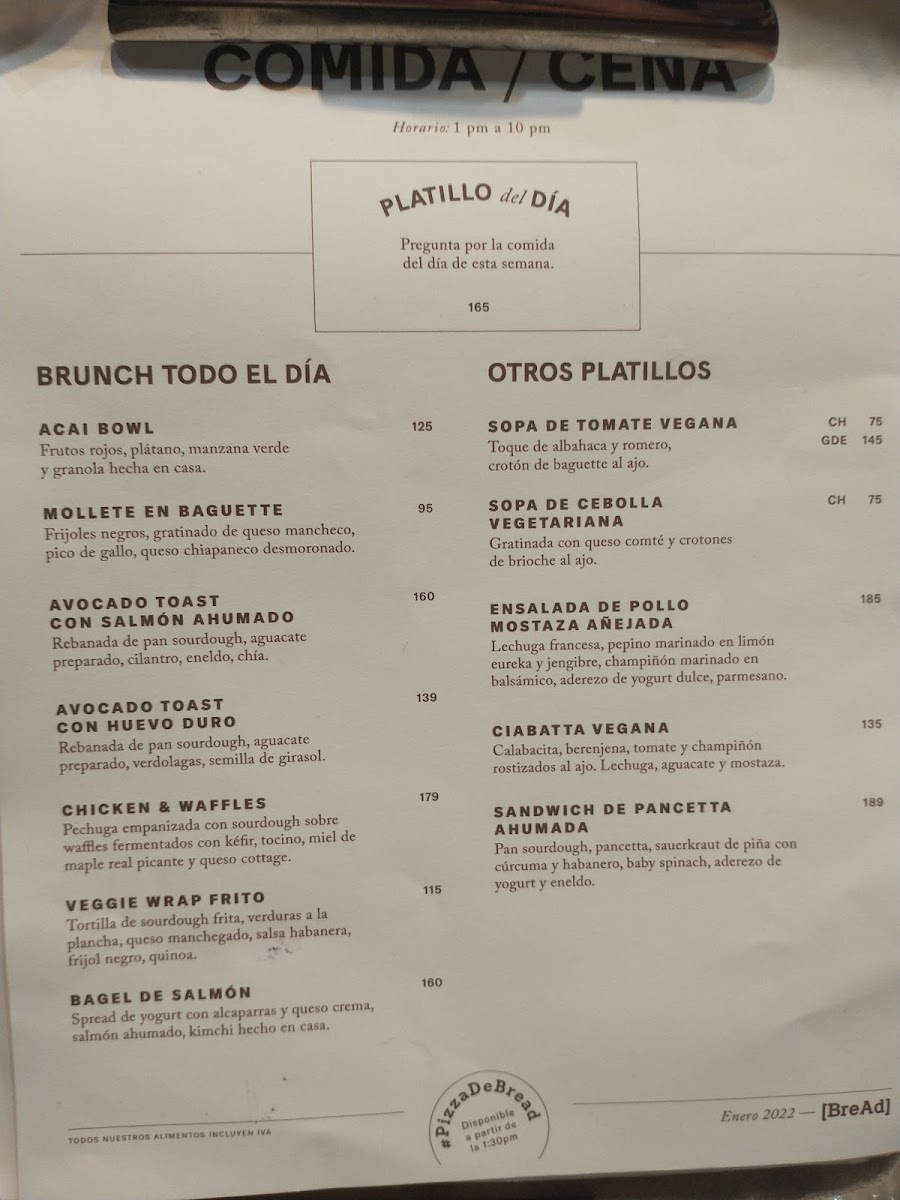Bread Arboleda Menu - Image 2